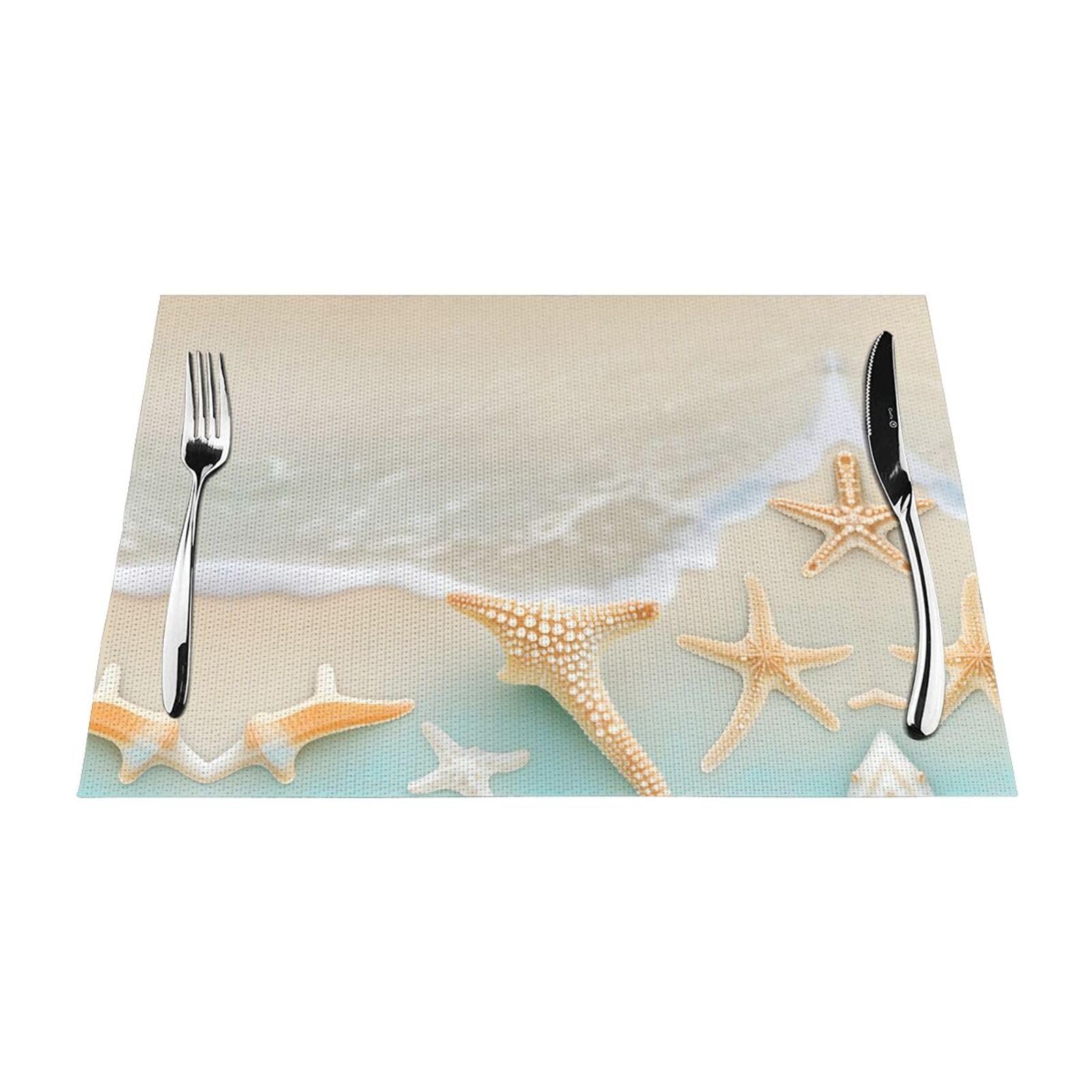 Set de table étoile de mer lot de 6 lavable 30x45 cm