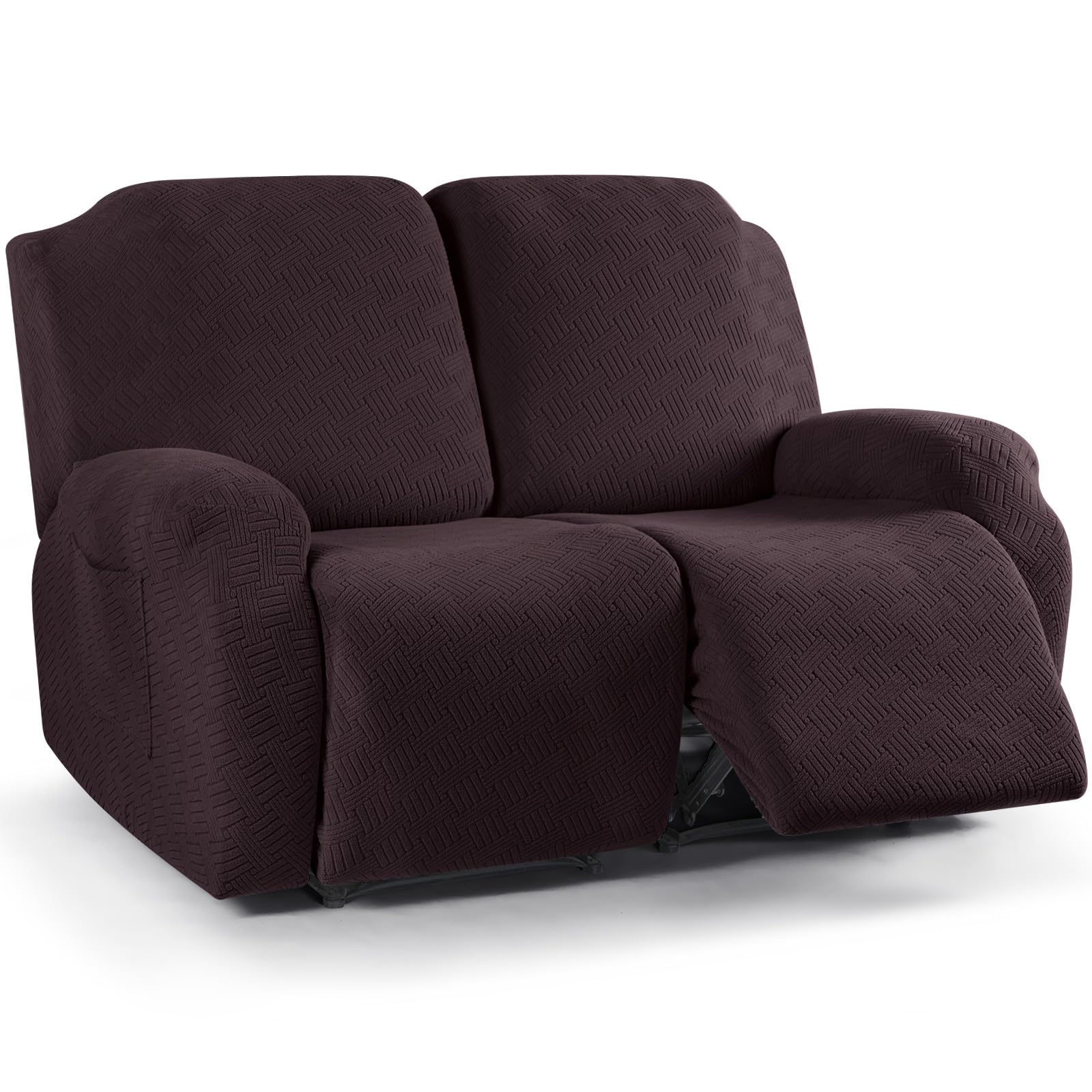 KinCam Jacquard Recliner Chair Cover, Stretch Sofa Slipcover with Armrest & Pocket