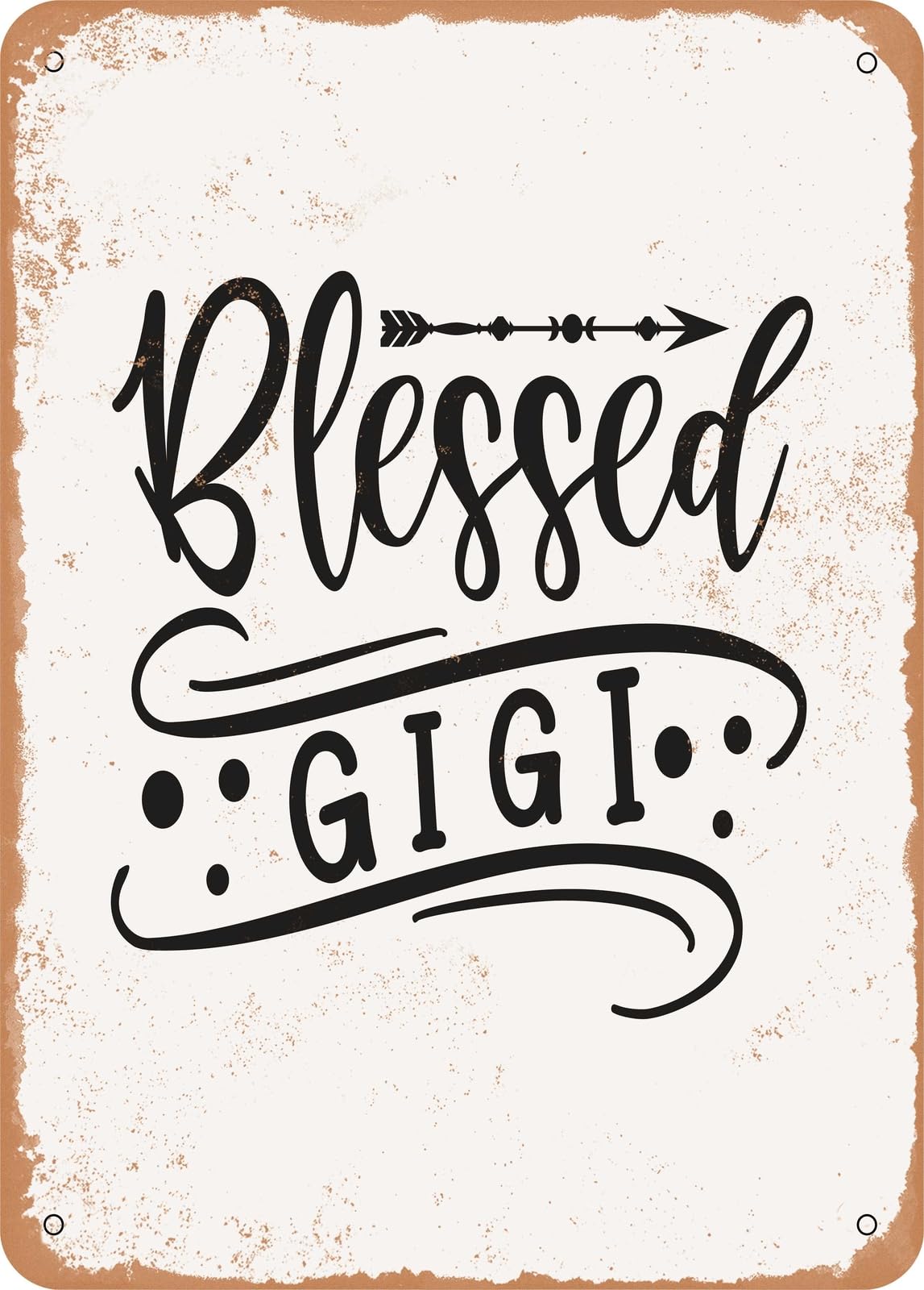 Miaomansenstore Metal Sign - Blessed Gigi - 8 - Vintage Look Home Decor