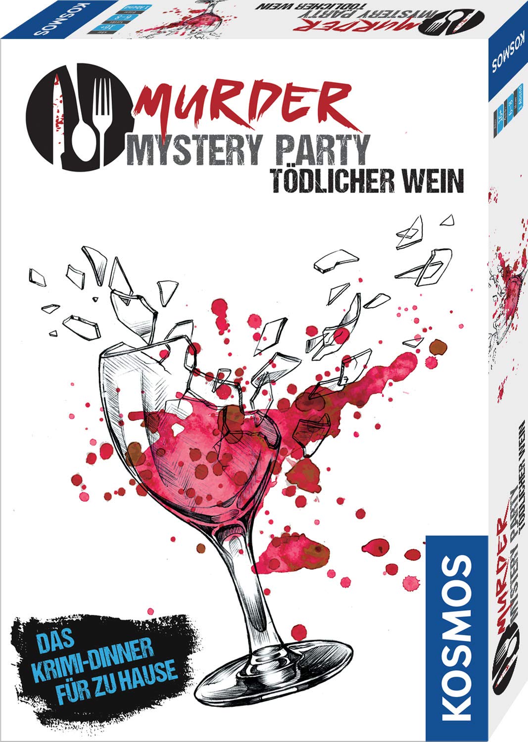 Kosmos Murder Mystery Party - Tödlicher Wein + Mord am Grill - Das Krimi-Dinner für zu Hause, Komplett-Set für 6-8 Personen ab 16 Jahren, Mystery Board Game