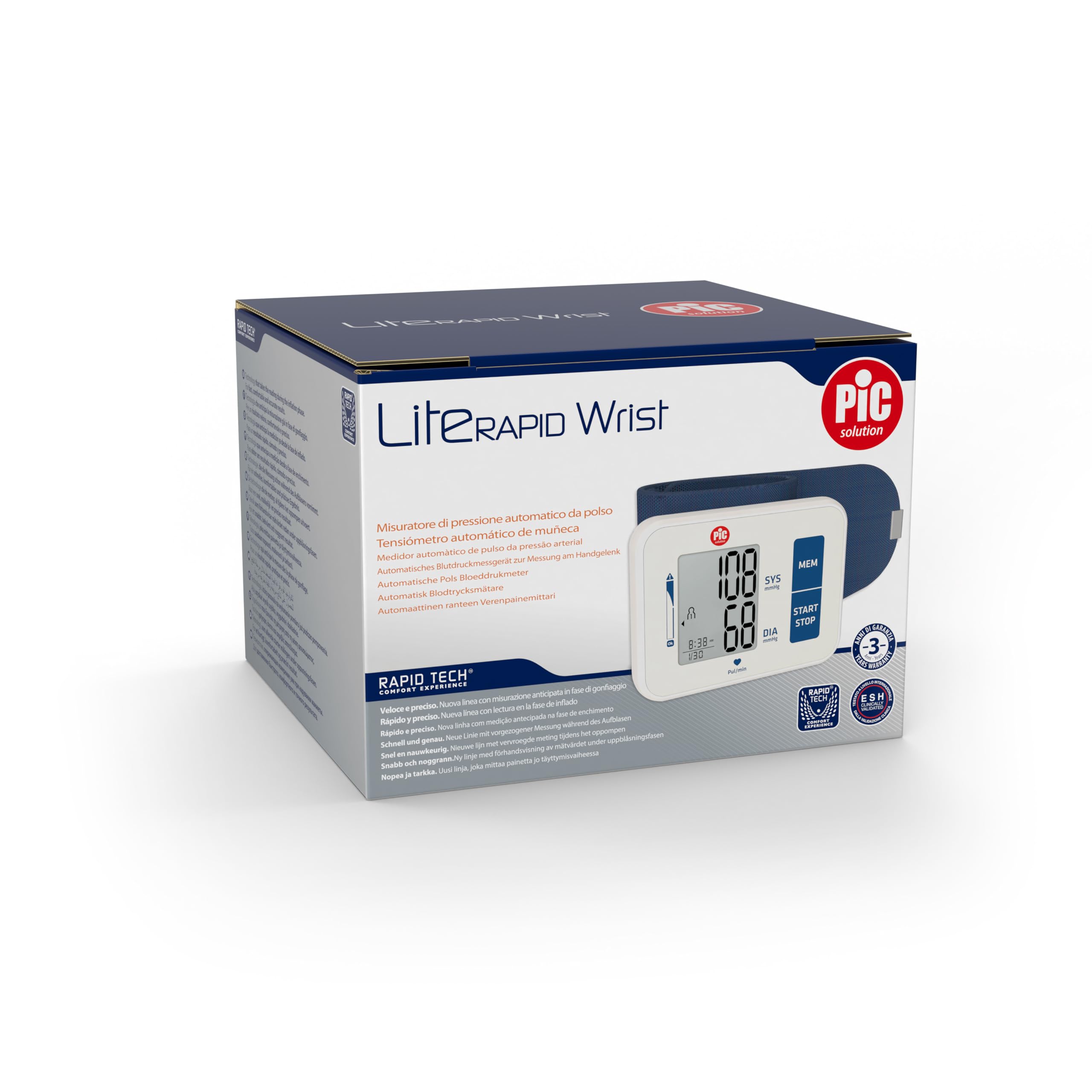 Pic Solution Pikdare - Monitor de presión arterial de muñeca Literapid