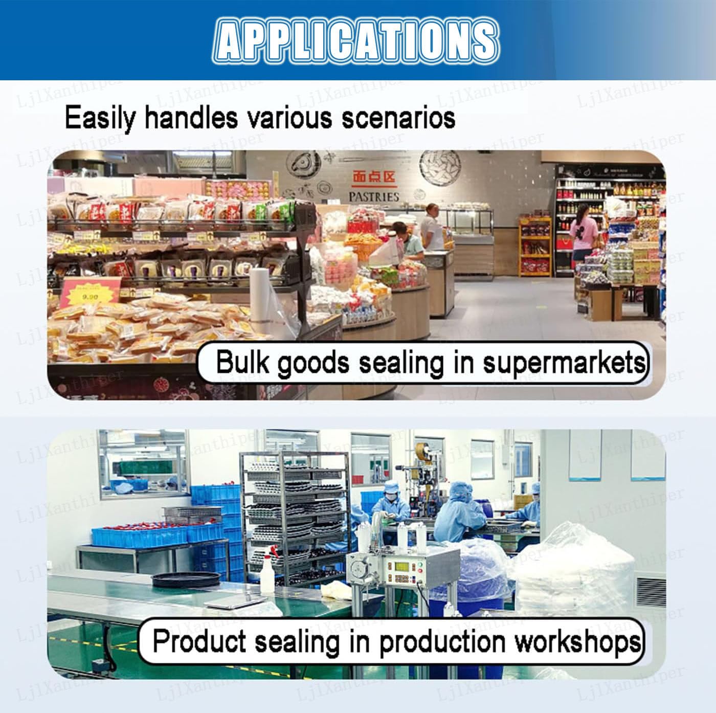 Selladora Bolsas de Plastico Manual,Sellador Manual Máquina De Envasado De Alimentos,8 Niveles De Temperatura,Sellado 8 Mm De Ancho,Ideal para Uso Doméstico Y Comercial 45mm