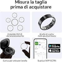 Ultra Vékony Okosgyűrű - 24/7 Pulzus, SpO2, Alvás és Testhőmérséklet Monitorozás, Telefon Távvezérlés, Android iOS, Fekete 2