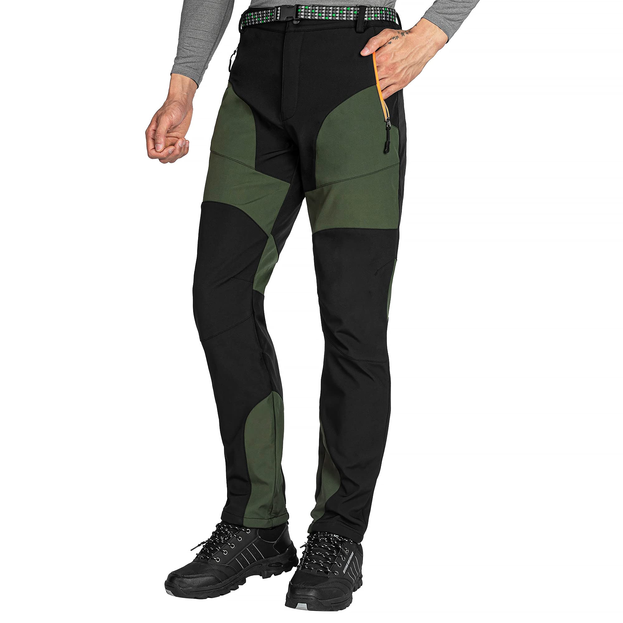 Hommes Pantalon Étanche Pantalons Hydrofuge Coupe-Vent à Séchage Rapide pour Camping et Randonnée Pêche Escalade en Plein Air Épaississement de la Chaleur