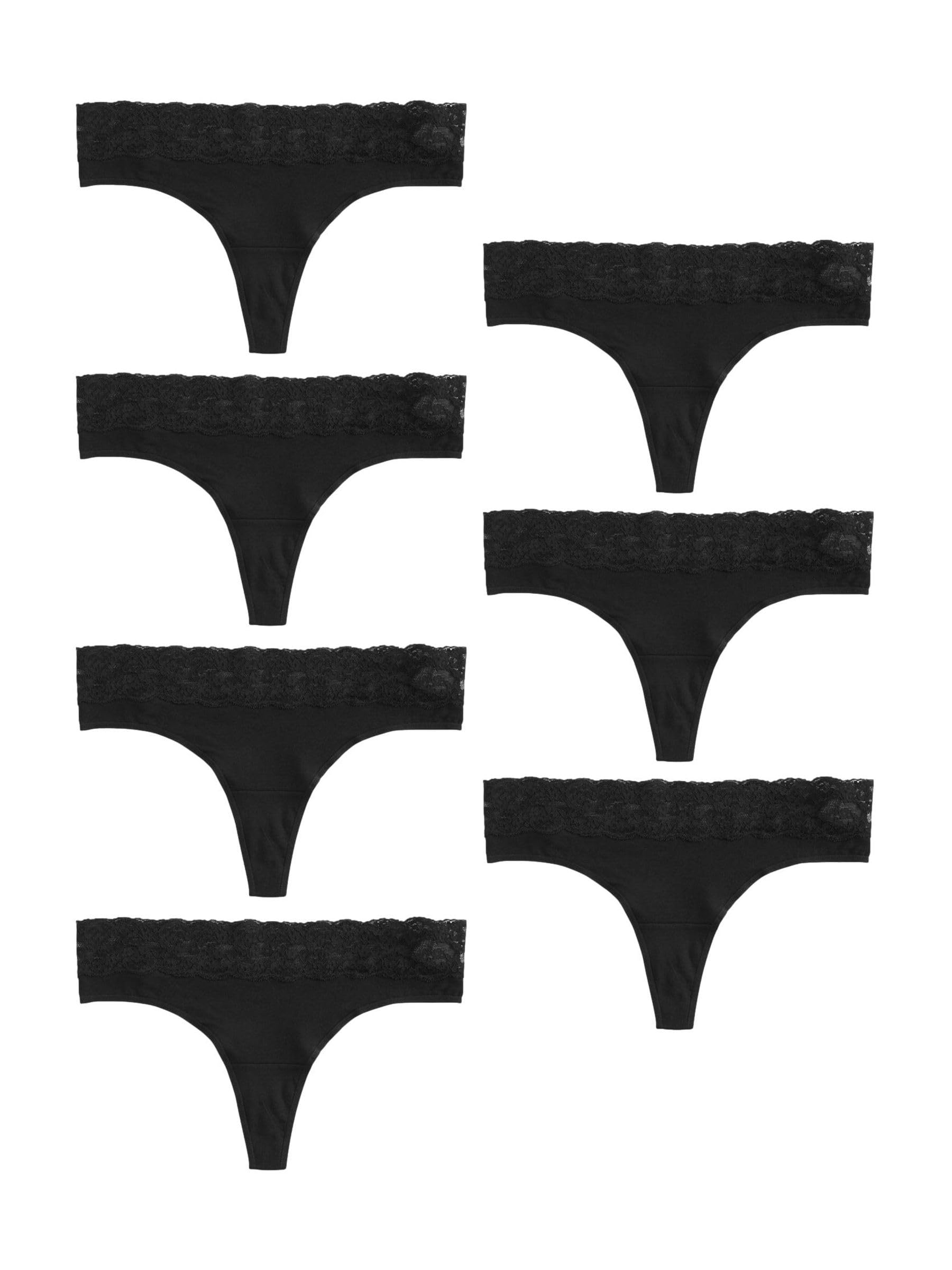 NEXT String en Dentelle et Coton Lot de 7 Noir 40