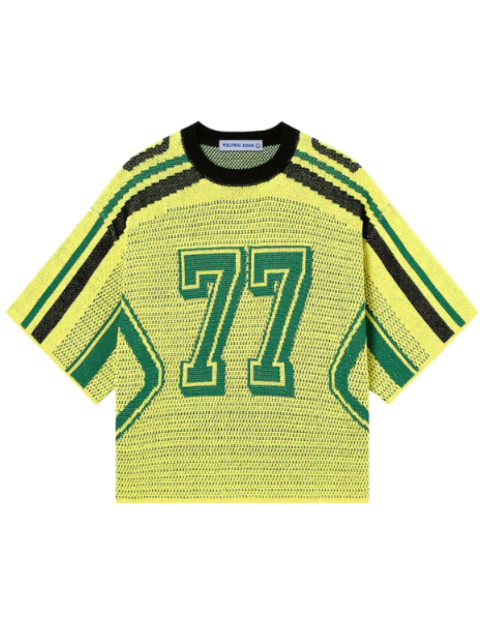 Aelfric Eden Oversized Sweaters Number Graphic Football Unisex Baggy Three-Quarter Sleeve Streetwear Trendy Tops