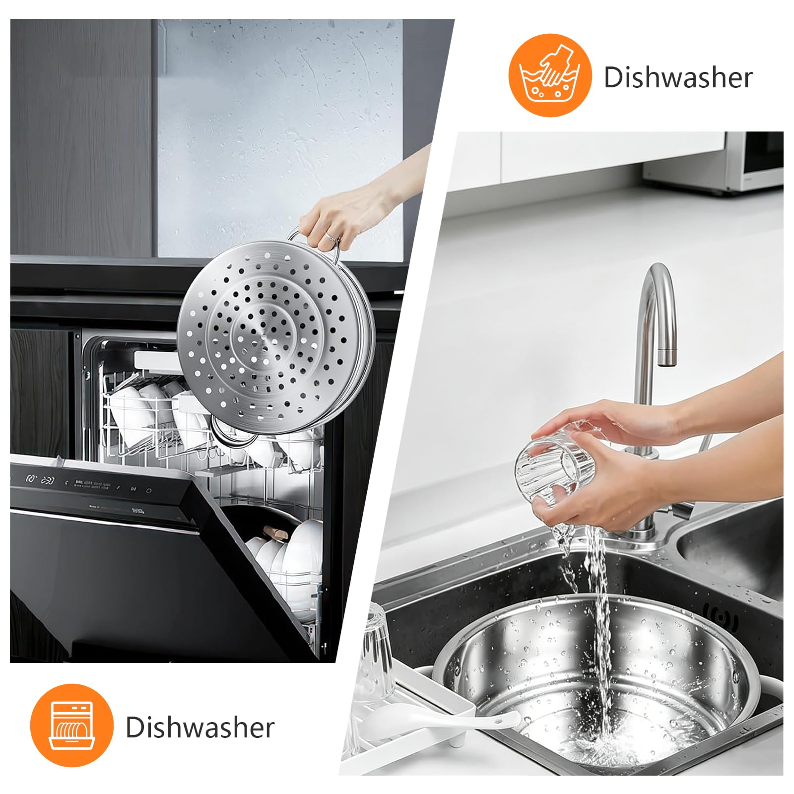 Edelstahl Dampfgarer 28 cm, Dampfgarer Topf mit Dampfkorb und Deckel geliefert, 4 Ebenen Dampftopf zum Dampfgaren von Meeresfrüchten, Fischen, Gemüse und Teigwaren