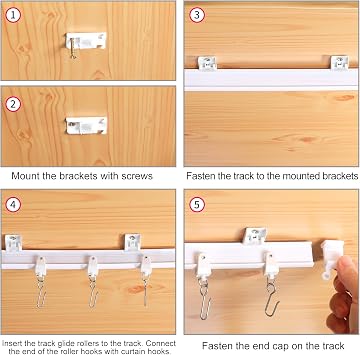 Flexible Bendable Ceiling Curtain Track, 5m (16.4ft), Ceiling Track Ceiling Mount, for Curtain Track with Track Curtain System, RV Curtain Spacer,