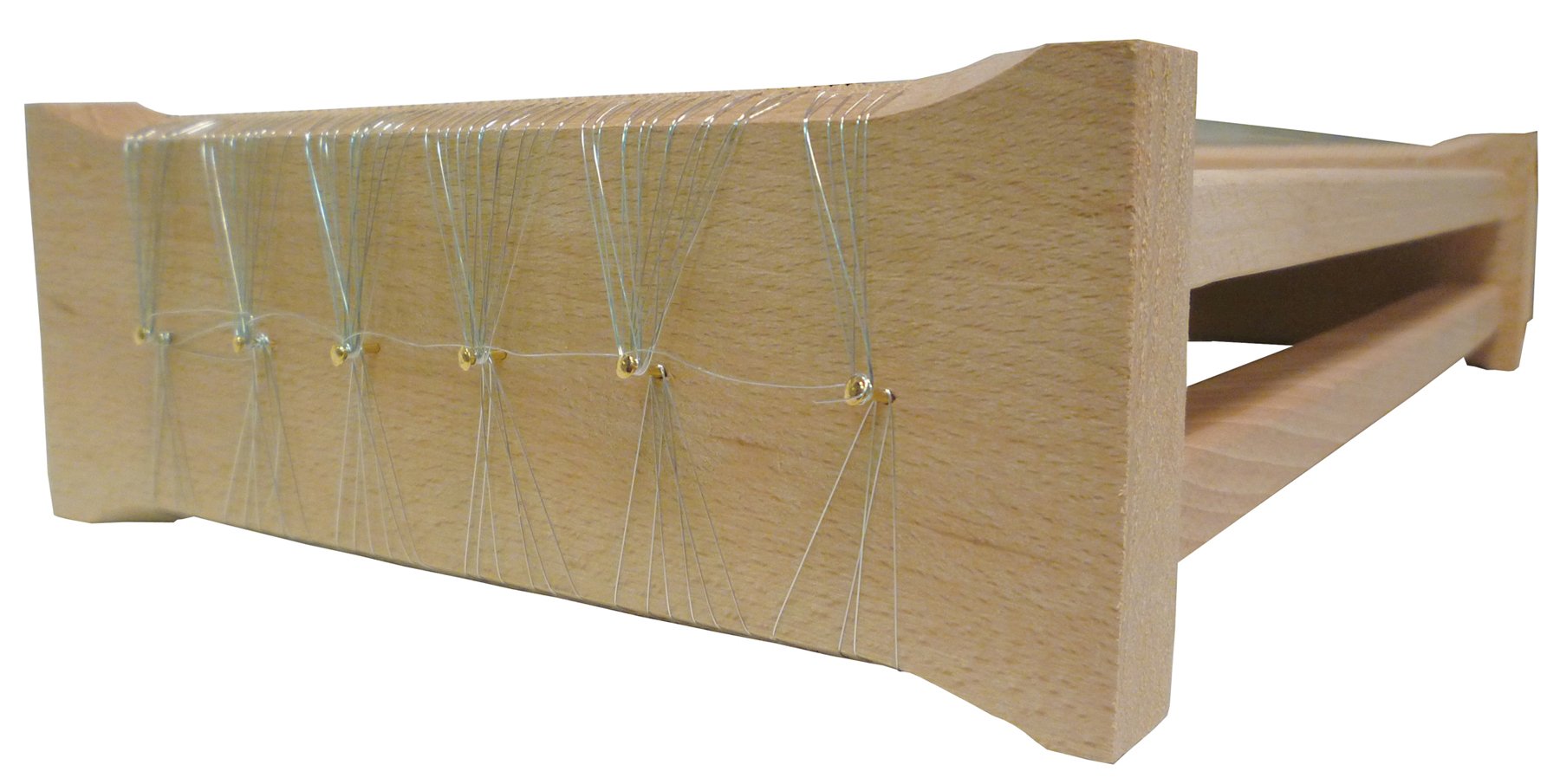 Chitarra Per Pasta Fresca In Legno Di Faggio – Doppio Lato, 48x22 Cm, Con Corde In Acciaio Regolabili Per Spaghetti, Fettuccine E Tonnarelli – Artigianale Italiana
