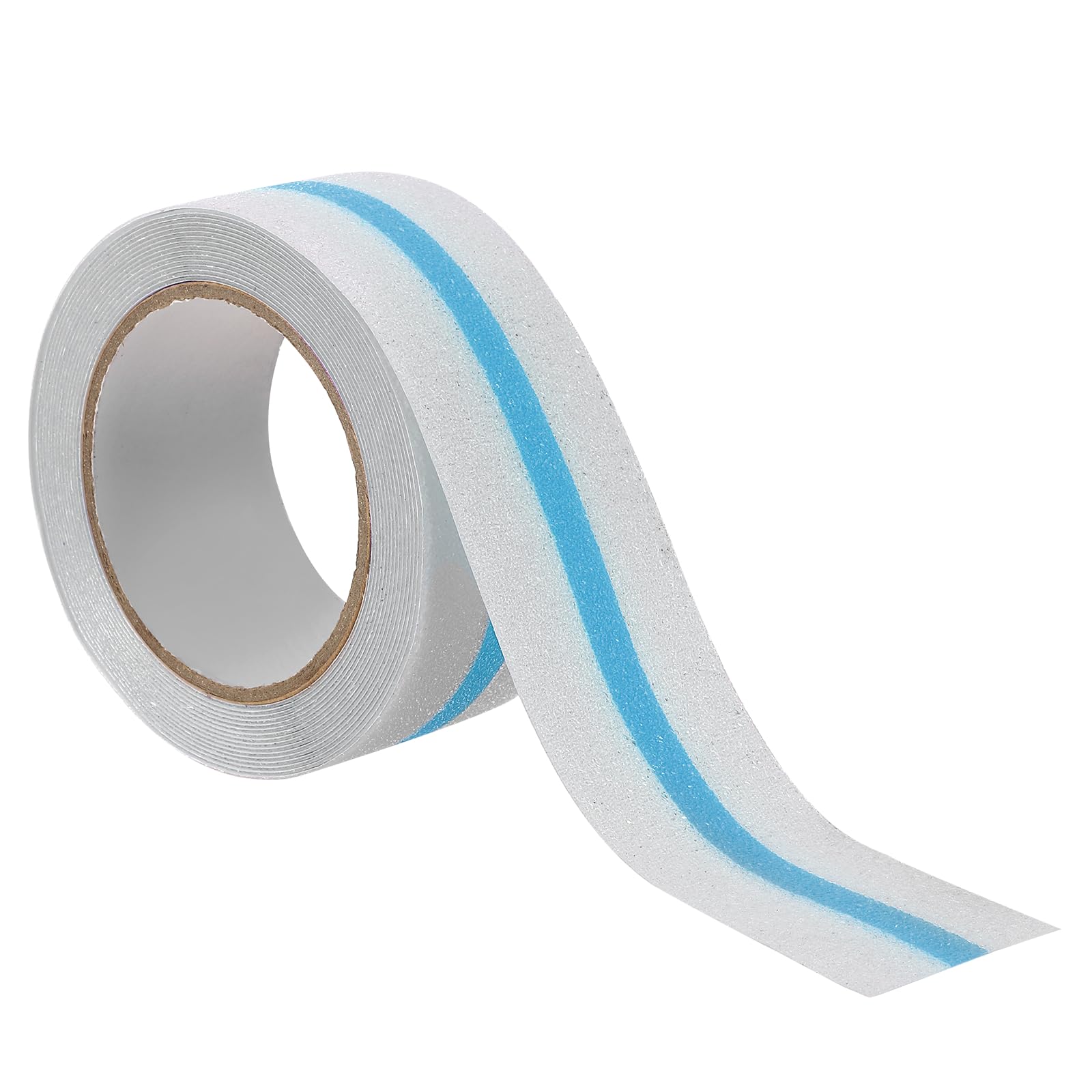 sourcing map 5cm x 5m Anti Slip Traction Tape, Clear Grip Tape with Blue Glow, Waterproof Non Skid Strips for Indoor or Outdoor Stairs Steps, and Other Smooth Surfaces