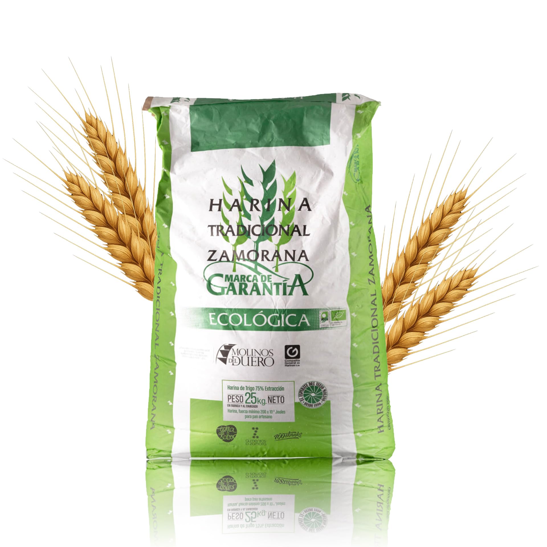 Harina Tradicional Zamorana Ecológica | 25 KG | Especial para Panes Artesanos y Semiartesanos | Ideal para Recetas Caseras | Natural y Sin Aditivos | Sabor y Aroma Auténticos