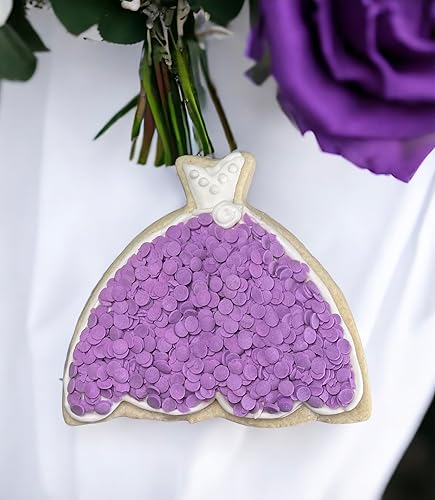 Miniatura 2 de Lentejuelas moradas con detalles comestibles, sin gluten, sin huevo, sin nueces, kosher, mezcla de chispas elegantes, para hornear, decoración,