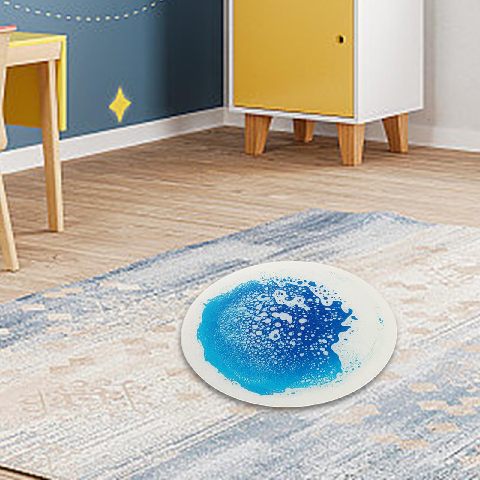 Tappetini Liquid The Tile, Tappetini per Attività, Tappetino per Bambini per Neonati, Cameretta, Regalo, blu
