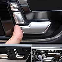 Vista 7 de Jaronx Compatible con tapa de botón de ajuste de asiento de puerta de Mercedes Benz, tapas de botón de ajuste de asiento para clase B W246, Clase C