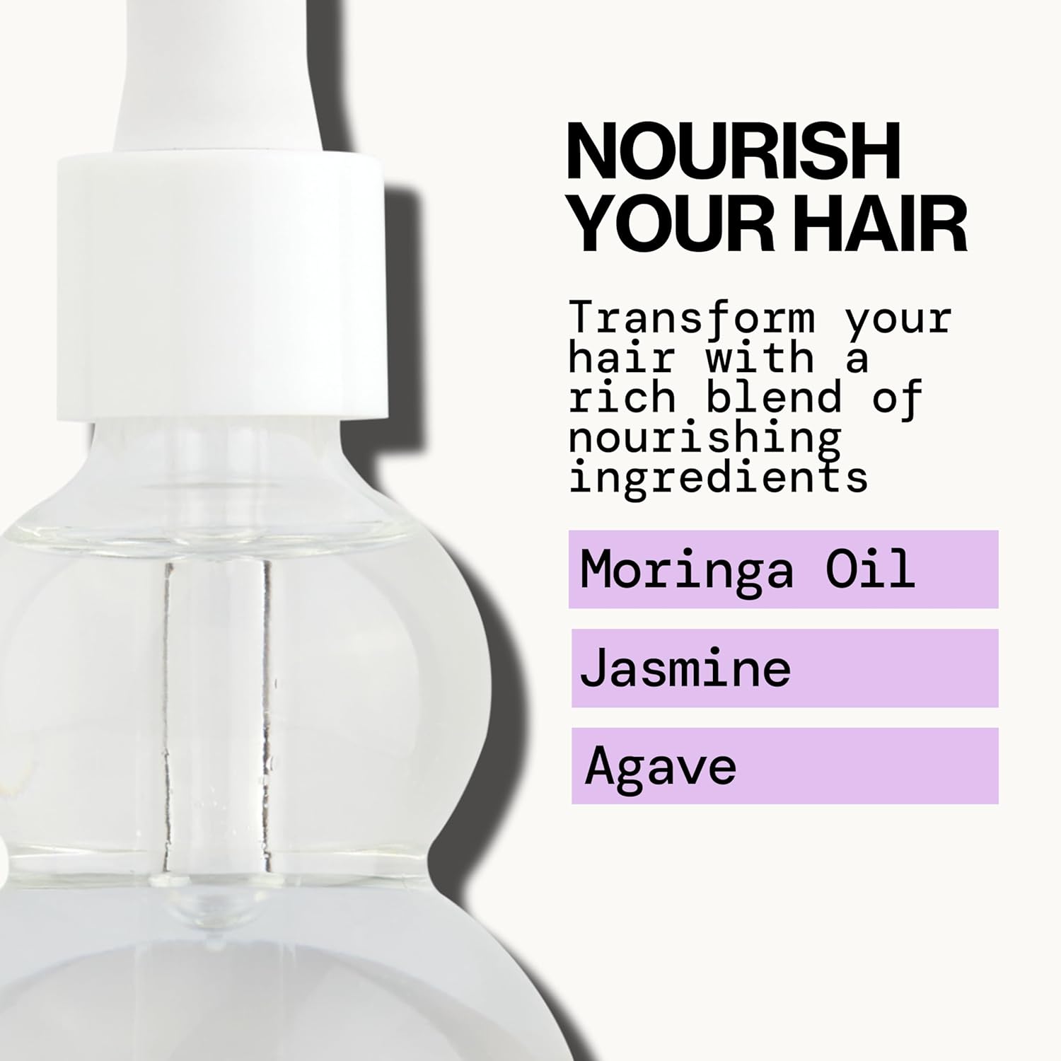 Pacifica Jasmine Agave Glossing Hair Oil 2oz – Shine & Frizz Control Serum, Lightweight Treatment Oil for Smooth Hydrated Hair, Heat Protectant & Split End Sealer, 100% Vegan