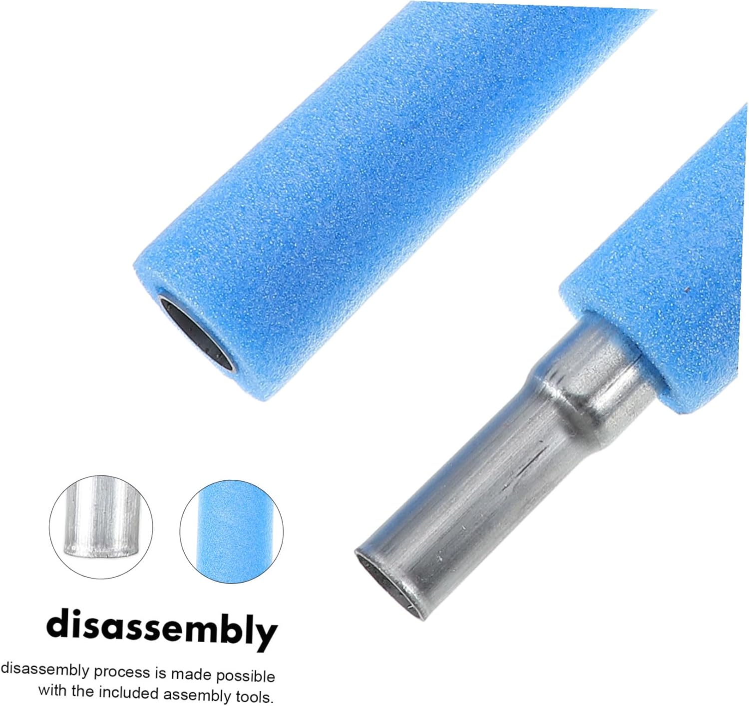 Trampoline Replacement Poles Steel Tubes with Ground Stakes Anchor Kit Safety Upgrade for Jumping Bed Enclosure Accessory