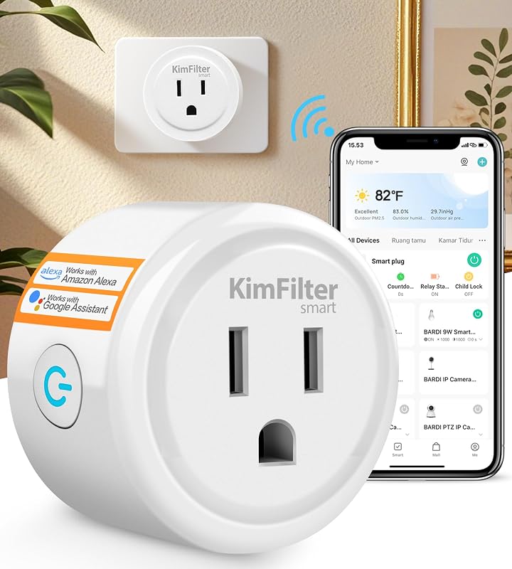 Mini Smart Plug, WiFi Socket Works with 2.4GHz Network Only | App Controlled Outlet with Timer & Group Controller for Home, FCC Certified Smart Life Plugs Supports Alexa & Google Home