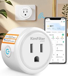KimFilter Mini Smart Plug WiFi Socket Works with 2 4GHz Network Only App Controlled Outlet with Timer Group