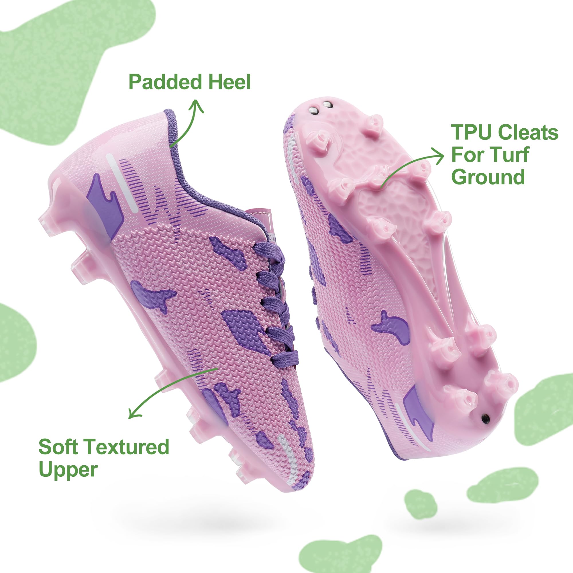 DREAM PAIRS Kids Chaussures de Football pour Enfants Durable Chaussures à Crampons avec Laçage latéral pour Garçons Confortable SDSO2301K