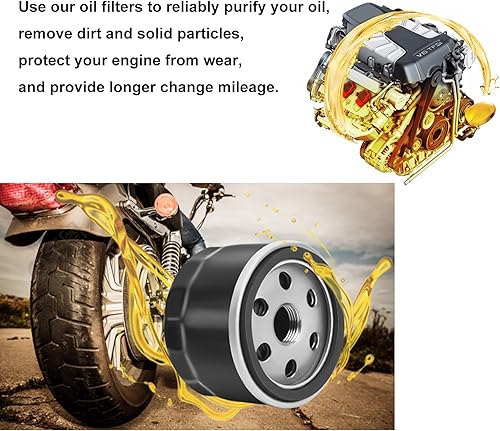 Miniatura 5 de TIANYAN 12 050 01-S - Filtro de aceite de repuesto para cortacésped Kohler motor KH-12-050-01-S KH-12-050-08, YTH20K46 AM125424 Cub Cadet, Troy