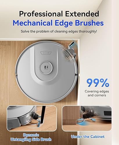 Miniatura 5 de Redroad Robot aspirador, robot aspirador de 15,000 Pa y trapeador, robot de vacío de vacío de 90 días, robot aspirador de aplicación 5G2.4GWiFi,