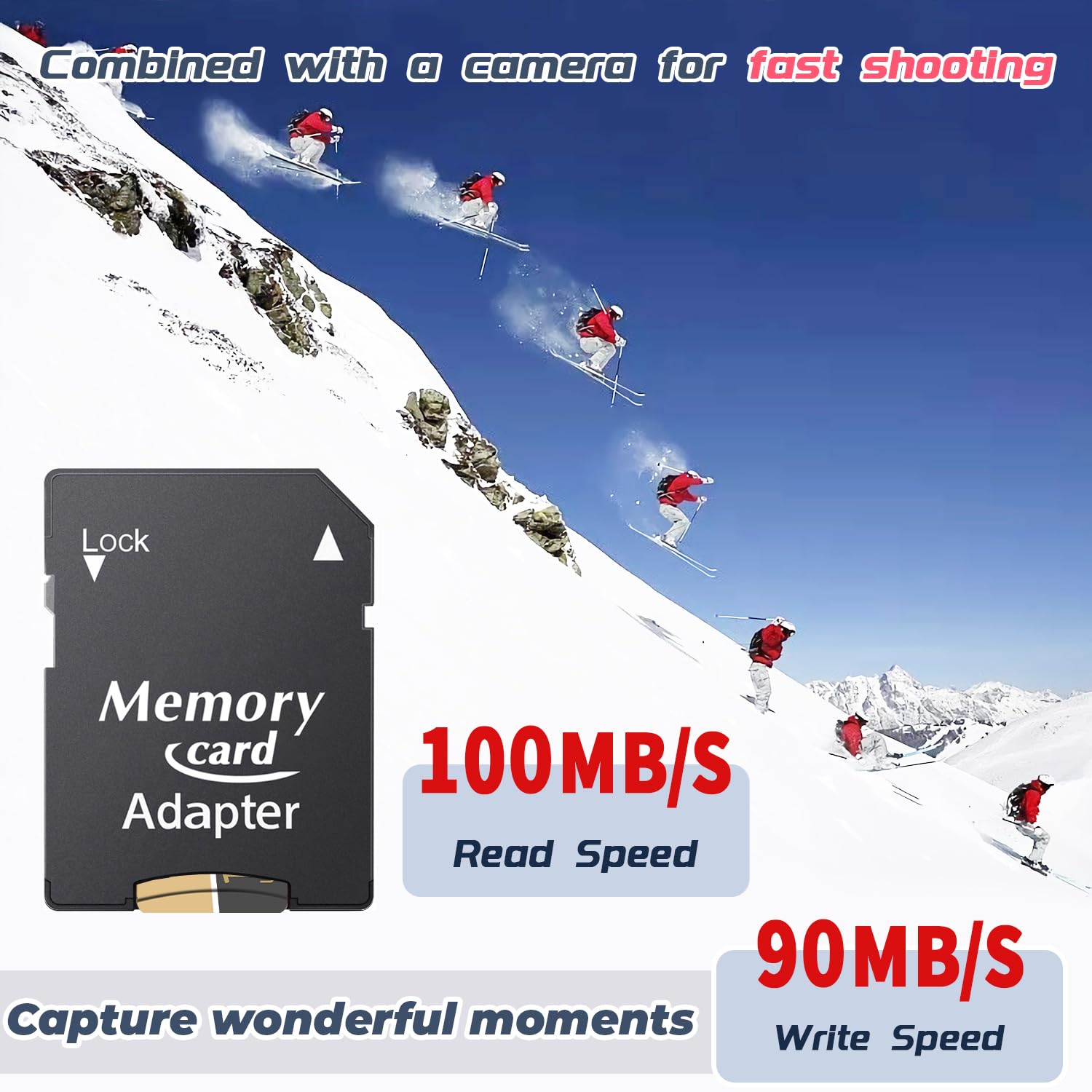 Micro Carte mémoire Full HD 1024Go Haute Performance, Mini Cartes mémoire Haute Vitesse, avec Adaptateur Carte TF, Prend en Charge Les Smartphones Carte mémoire (E-1024Go)