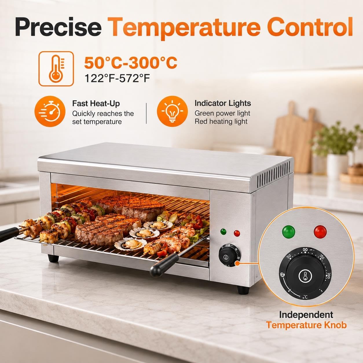 Gril Électrique For Steaks, Fondoir À Fromage 2000 W