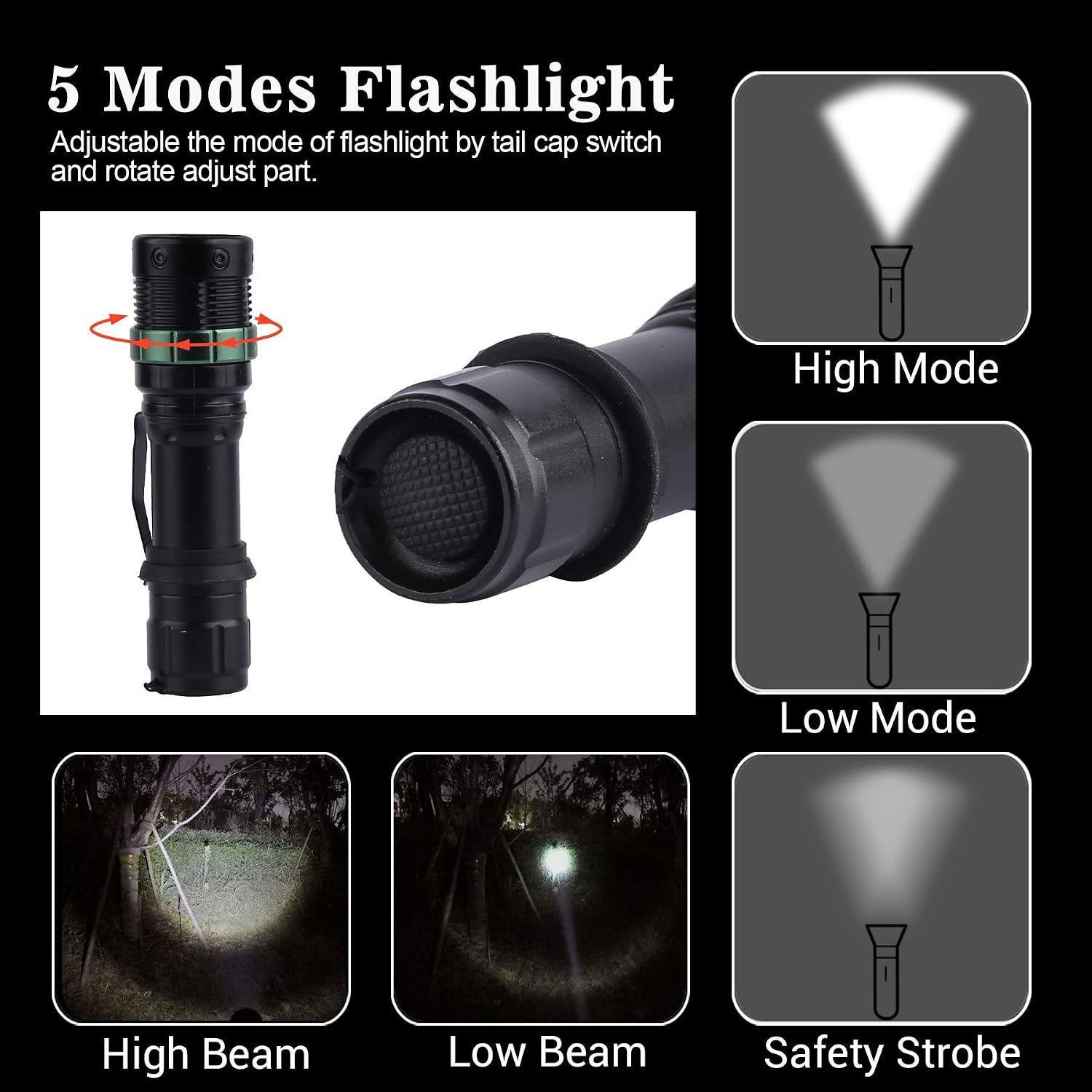 2 Pieces 16 inch Traffic Wand Flashlight, High Visibility, Durable, Portable Safety Airport Traffic Control Lights with Metallic Clip and Wrist Strap, for Night Signal Traffic Directing