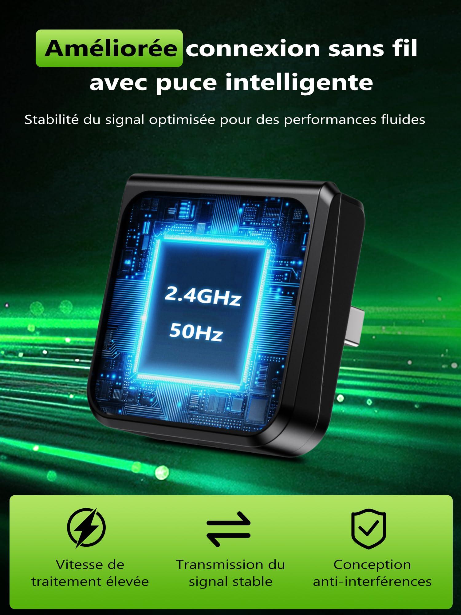 Adaptateur CarPlay sans Fil USB:Cle Carplay sans Fil–Mini Et Stable, Adaptateur Car Play & Android Auto Compatible avec iPhone iOS 10+ Et Smartphones Android, Voitures Équipées D’Origine, Plug & Play