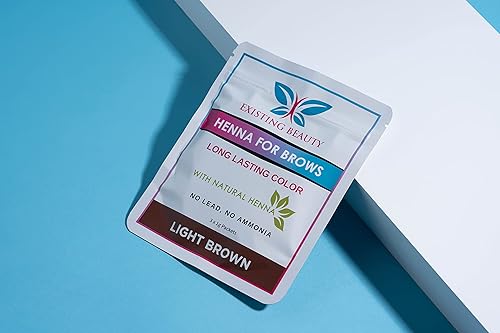 Miniatura 5 de Tinte de henna de cejas marrón claro para color de cejas, kit profesional de cejas de henna que incluye instrucciones de uso y tazón de mezcla, 3