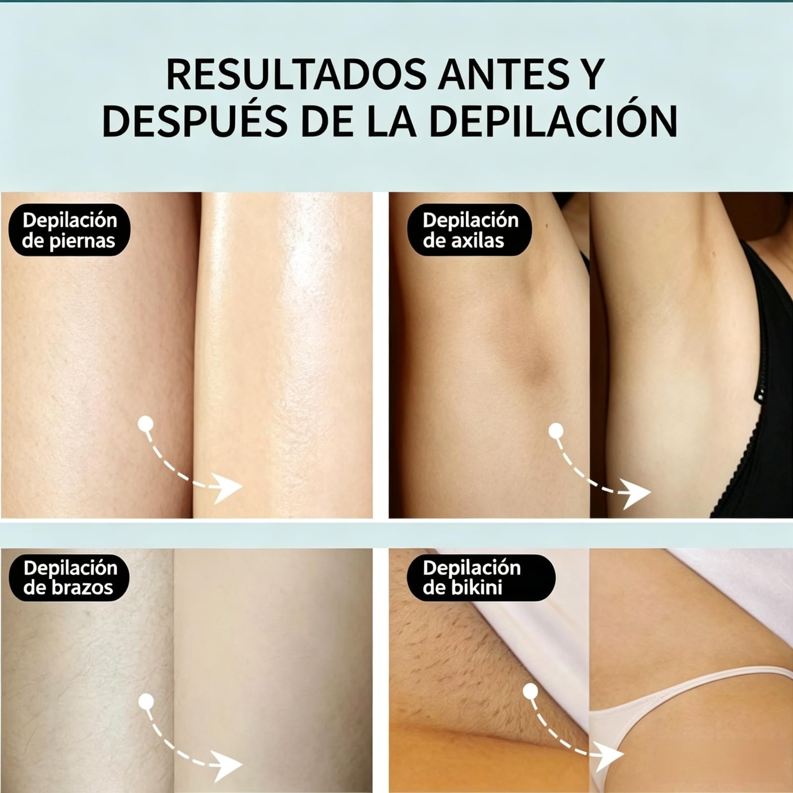 Depiladora IPL con Gafas, Detiene Crecimiento Vello, Piel Suave