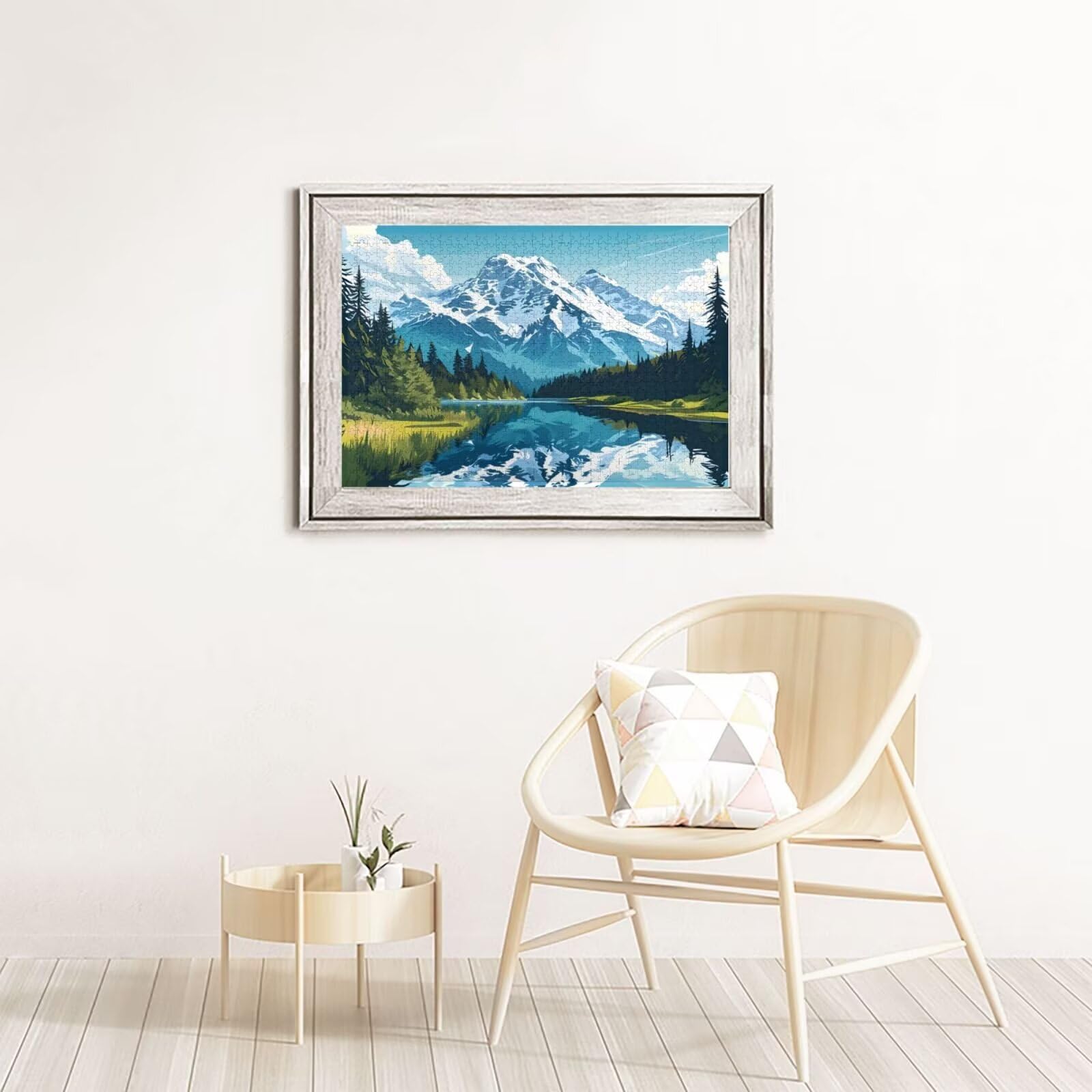 Puzzles Paisaje 1000 Adultos, Puzzle Montaña con Cajas y Cartel, Juego Clásico de Puzzle Arte para Entretenimiento Adultos, Regalos de Decoración del Hogar para Pasatiempos Creativos de Mujeres 2T-10