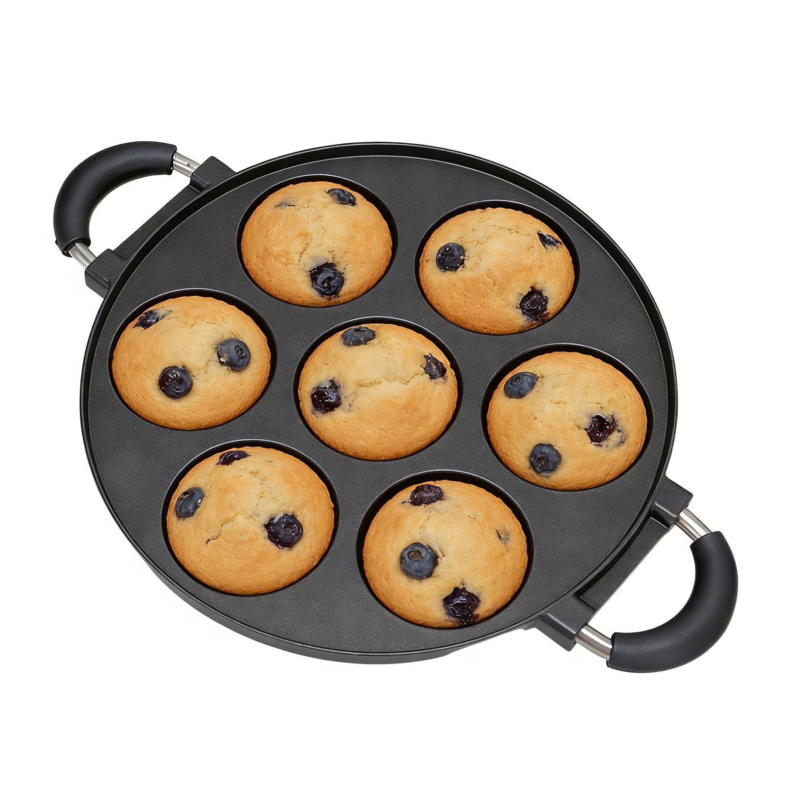 Molde para Donuts Horneables 7 Cavidades Antiadherentes de Aluminio de | Moldes para Cake Para Horno y Freidora de Aire, Repostería Casera, Hornear