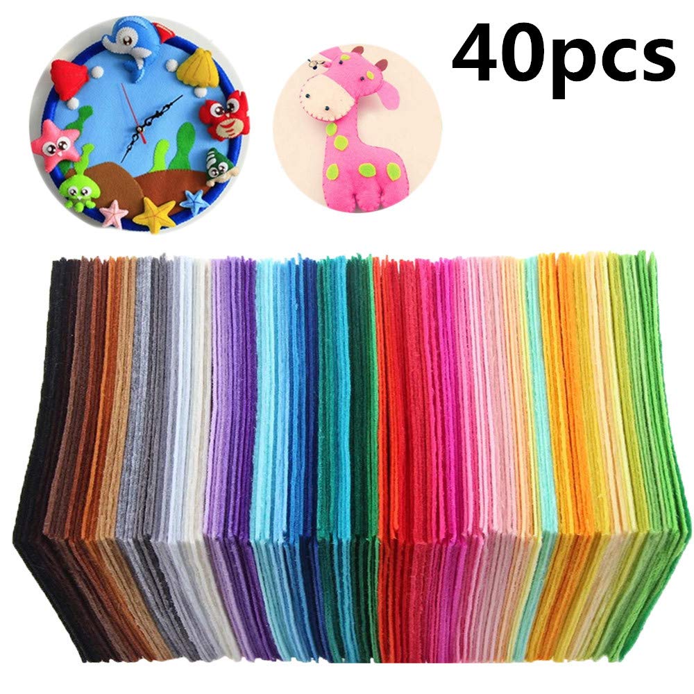 40pcs 3.94 X 3.94in (10 X 10cm )craft polyester fabric for sewing felt cloth Accessories DIY
