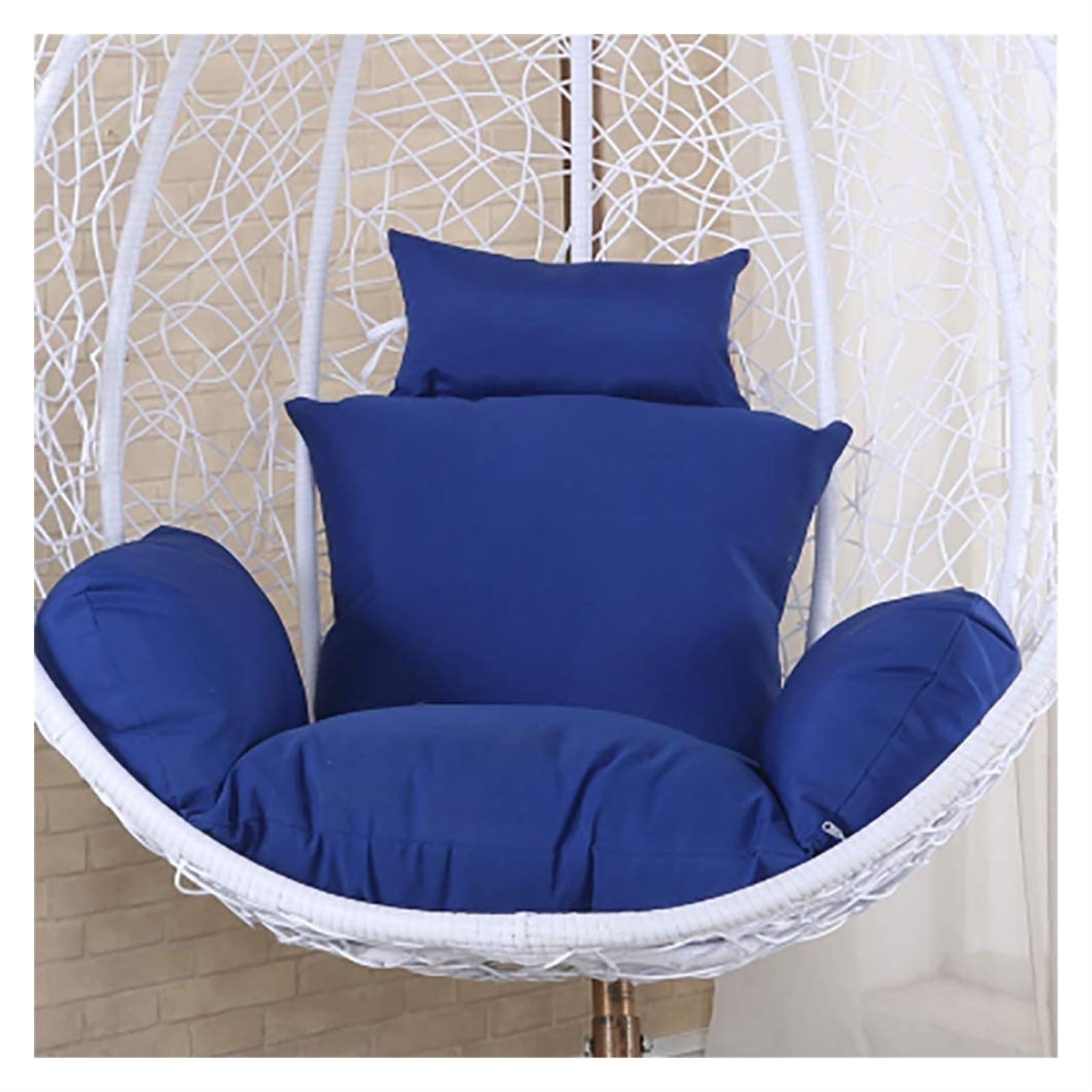 Coussin hamac œuf suspendu 100x85cm grand format avec dossier et oreiller intégré