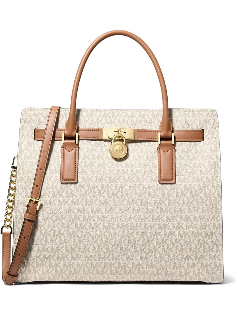 Beige Michael Kors Hamilton Moderne Large Satchel