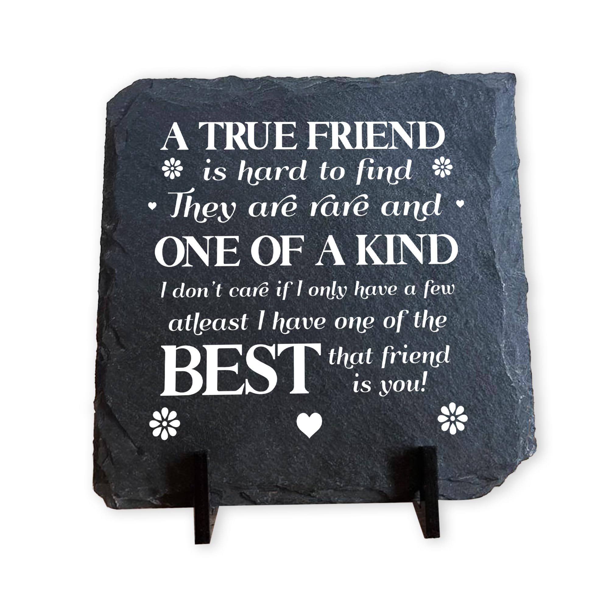 Red Ocean TRUE FRIEND Friendship For Best Friend Standing Slate Plaque For Her Best Christmas Birthday Bestie BFF Friendship Plaque Keepsake
