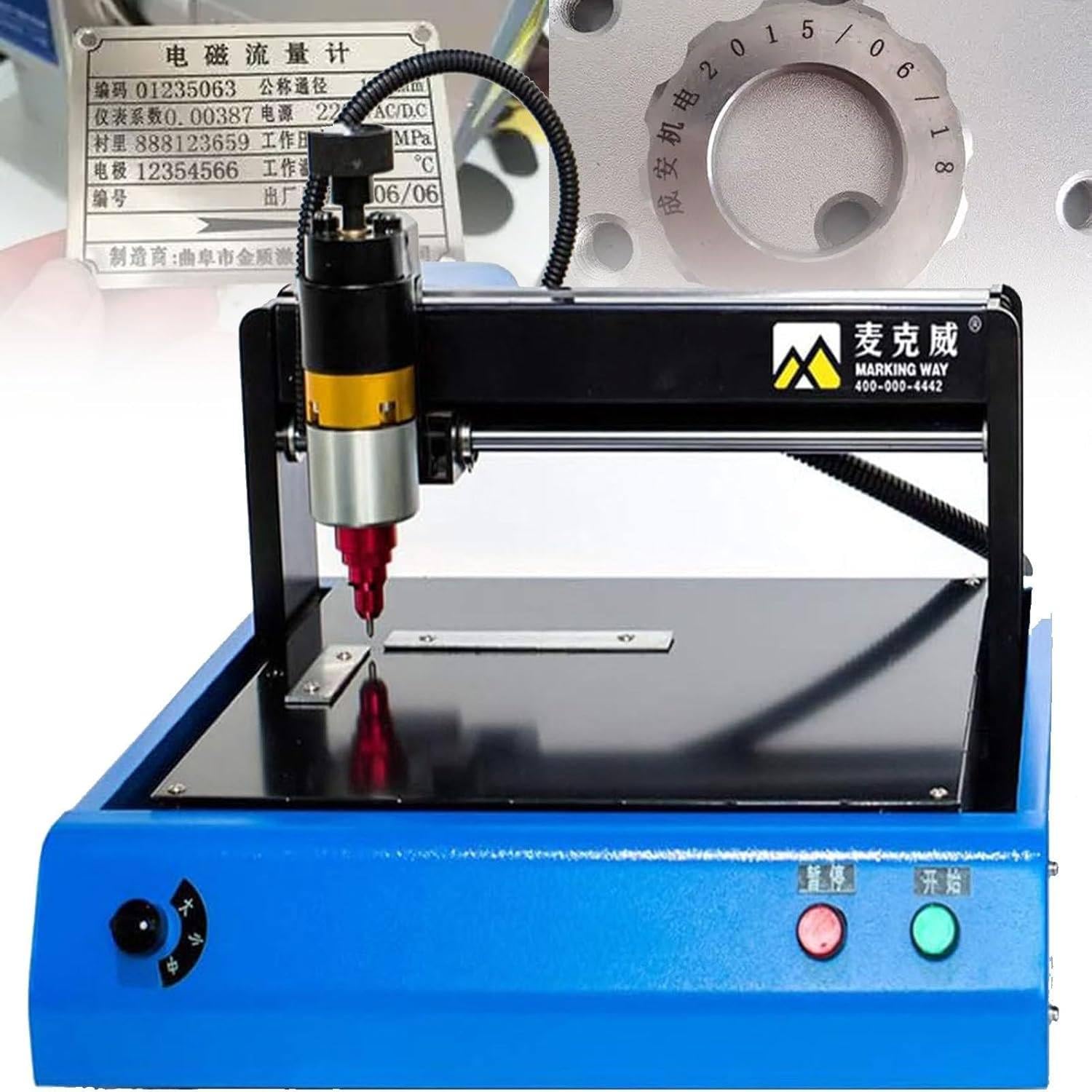 Elektrische Graviermaschine, 400 W, 200 x 150 mm, für Metall, Kunststoff, Schmuck, Stahl, Aluminium – Schreibtisch-Markierungswerkzeug