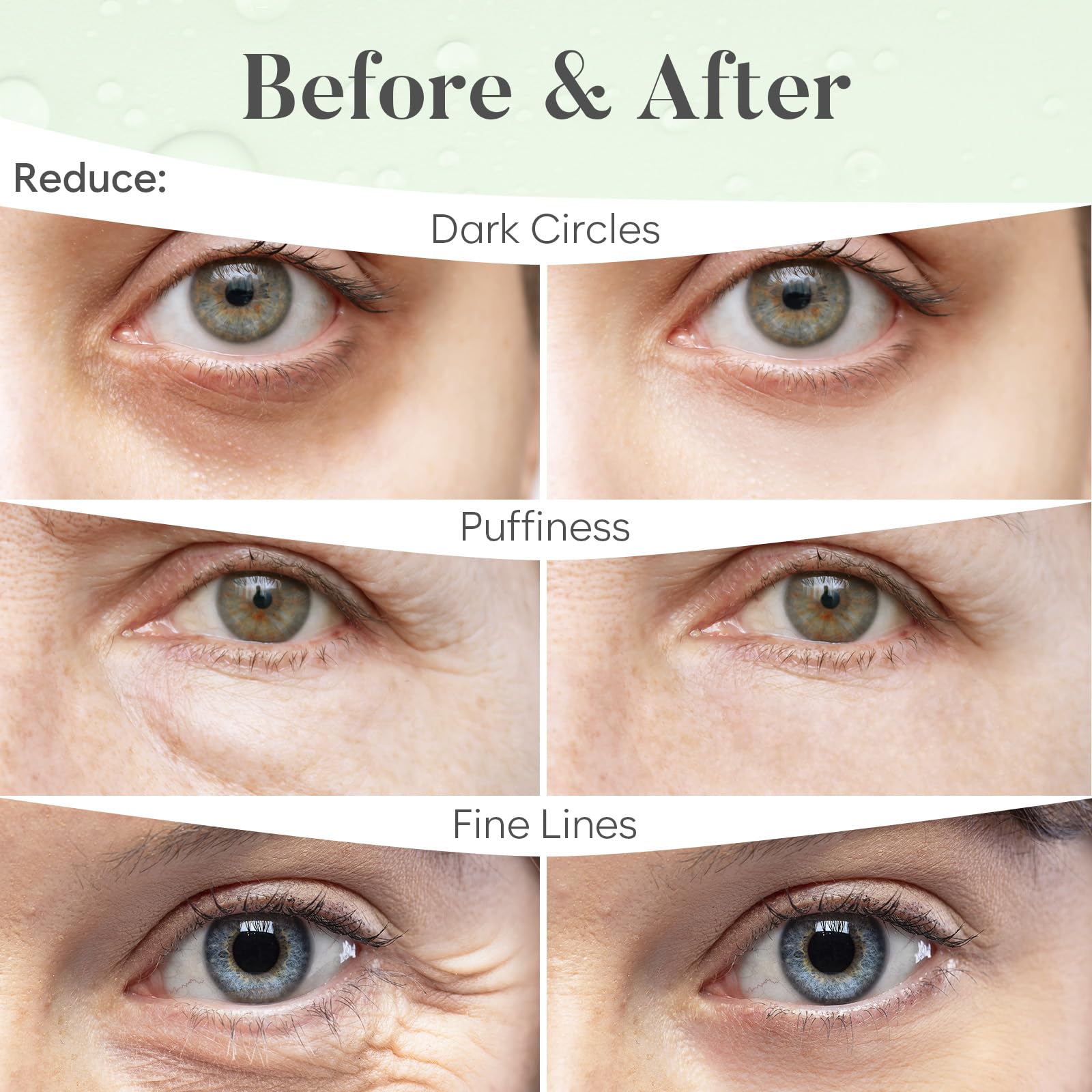 BLOOMORA Green Tea Under Eye Gel Patches (30 works) - - Masks for Puffiness & Dark Circles - Collagen Eye Patches - Image 4
