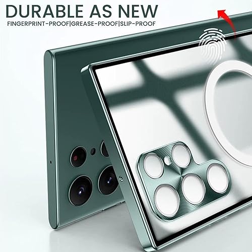 Miniatura 2 de Streamer - Carcasa magnética de metal ultrafina para Samsung S21S22S23 (S23 x 1 unidad, plateado)