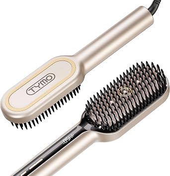 TYMO Hair Straightener Brush - Ionic Plus Straightening Brush for Women