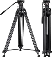 Cayer BV30 alumínium videó tripod 360° folyadék fejjel, DSLR kamerához 1