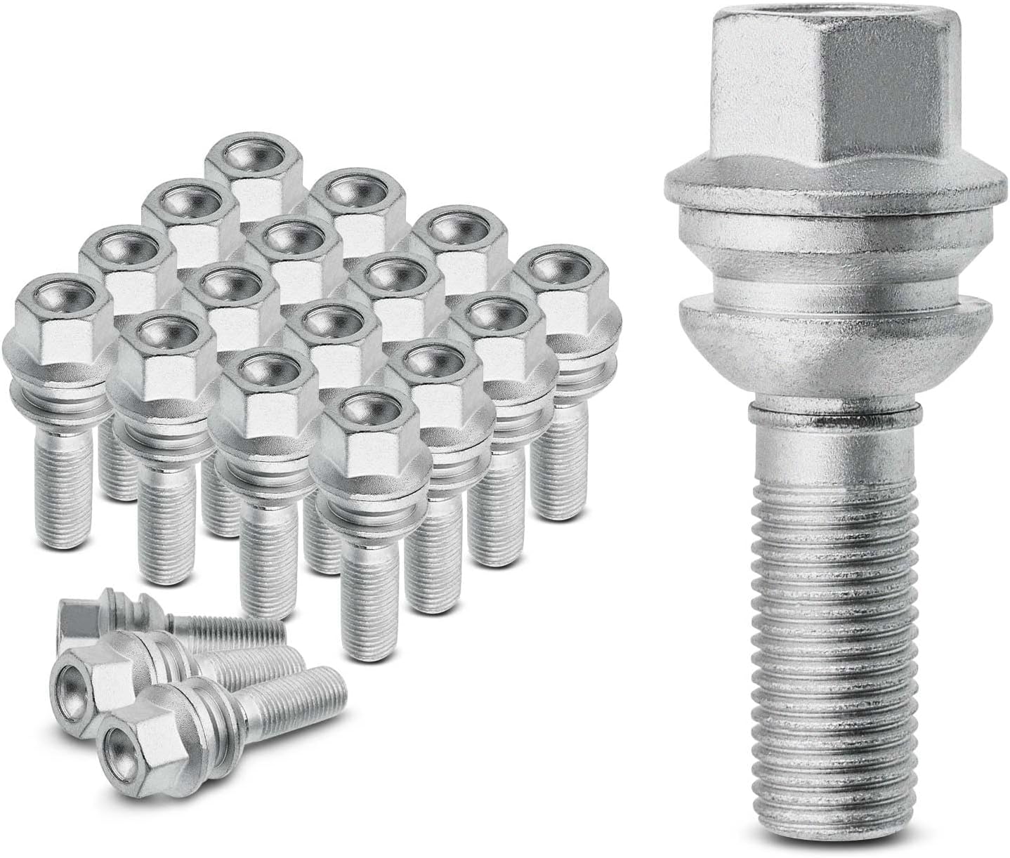 A-Premium M14-1.50 Wheel Studs Compatible with Audi Q7 2007-2015 Porsche Cayenne Volkswagen Touareg EuroVan Multivan Front and Rear Side 20-PC Set
