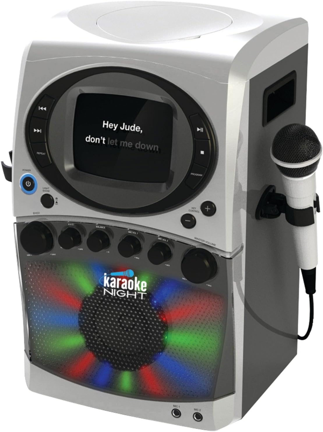 Karaoke Night KN355 CD+G Karaoke System with LED Light Show and Monitor