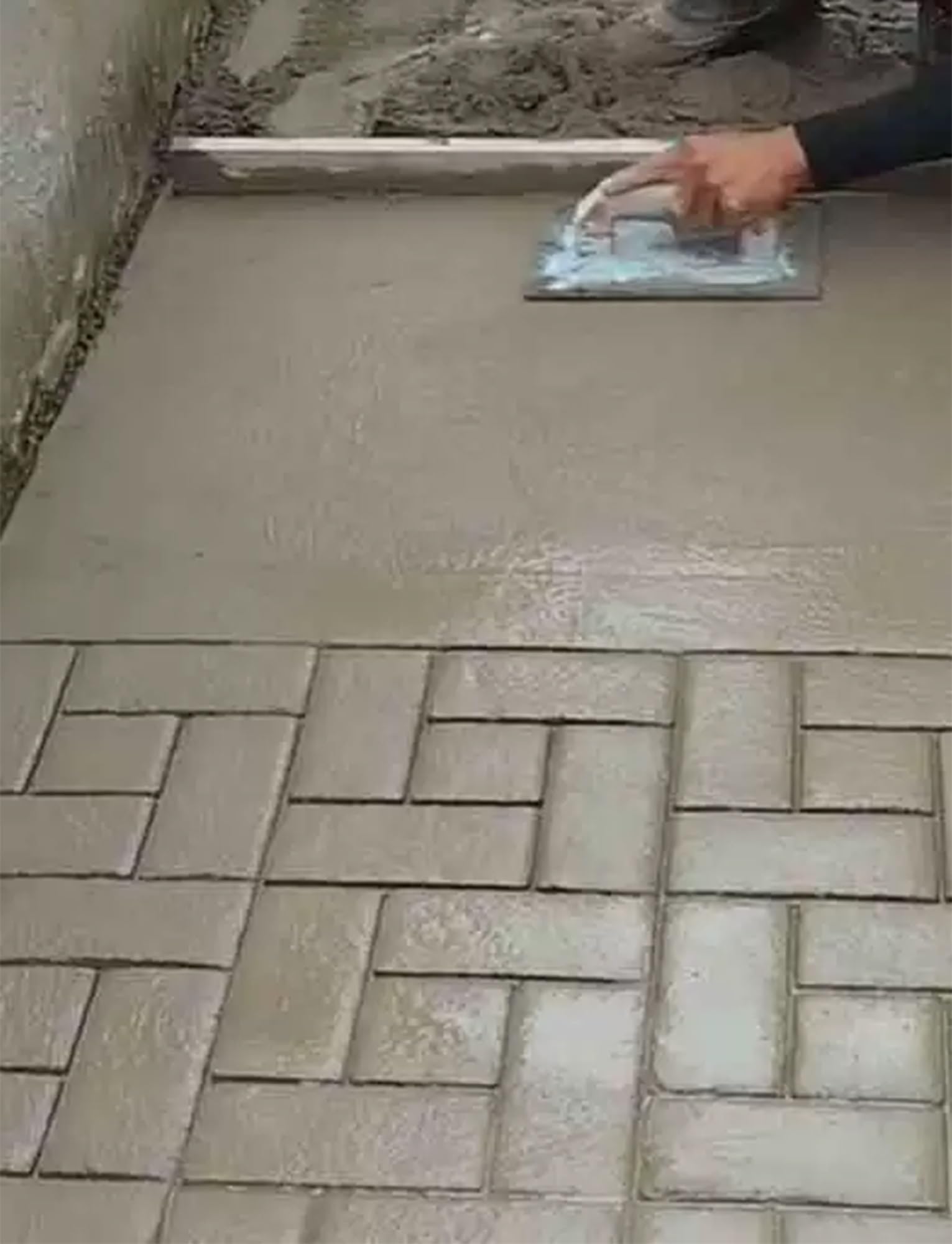 Molde de piedra de pavimento reutilizable para hormigón, para hacer caminos, moldes decorativos de pavimento para patio al aire libre