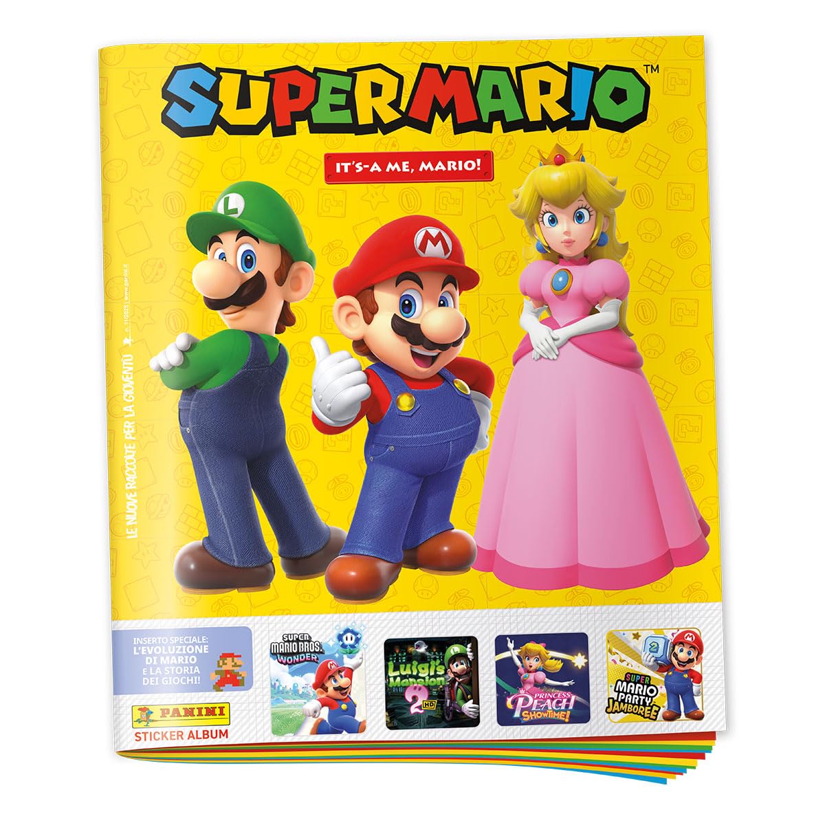 Super Mario: It's-A-Me, Mario! Sticker Collection Panini - Super Starter Pack [Album + 25 Bustine + 1 Card Limited Edition]