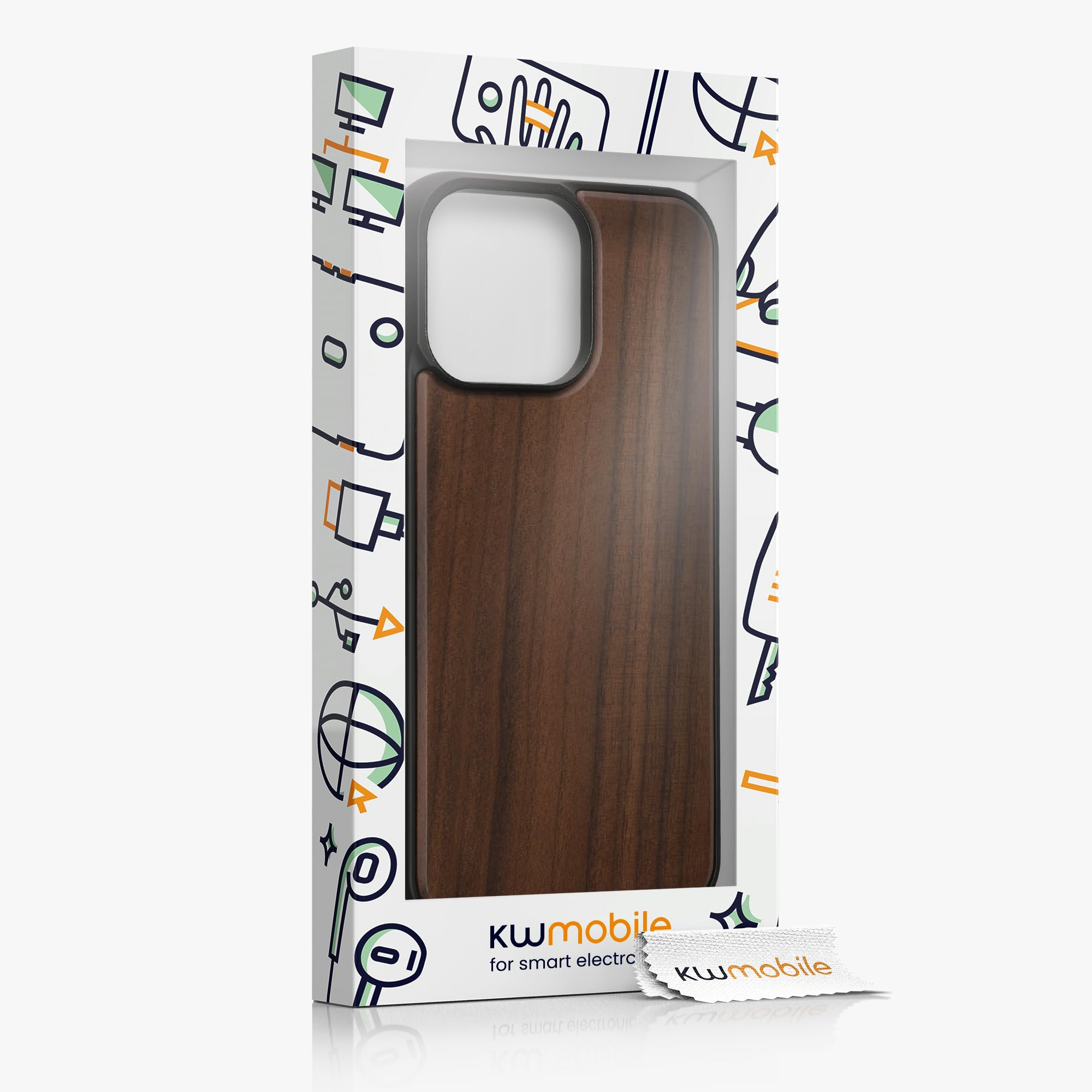 Amazon.com: kwmobile Real Wood Case Compatible with Apple iPhone