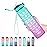 Hyeta 32 oz Water Bottles with Times to Drink and Straw, Motivational Water Bottle with Time Marker, Leakproof, Drinking Sports Water Bottle for Fitness, Gym and Outdoor