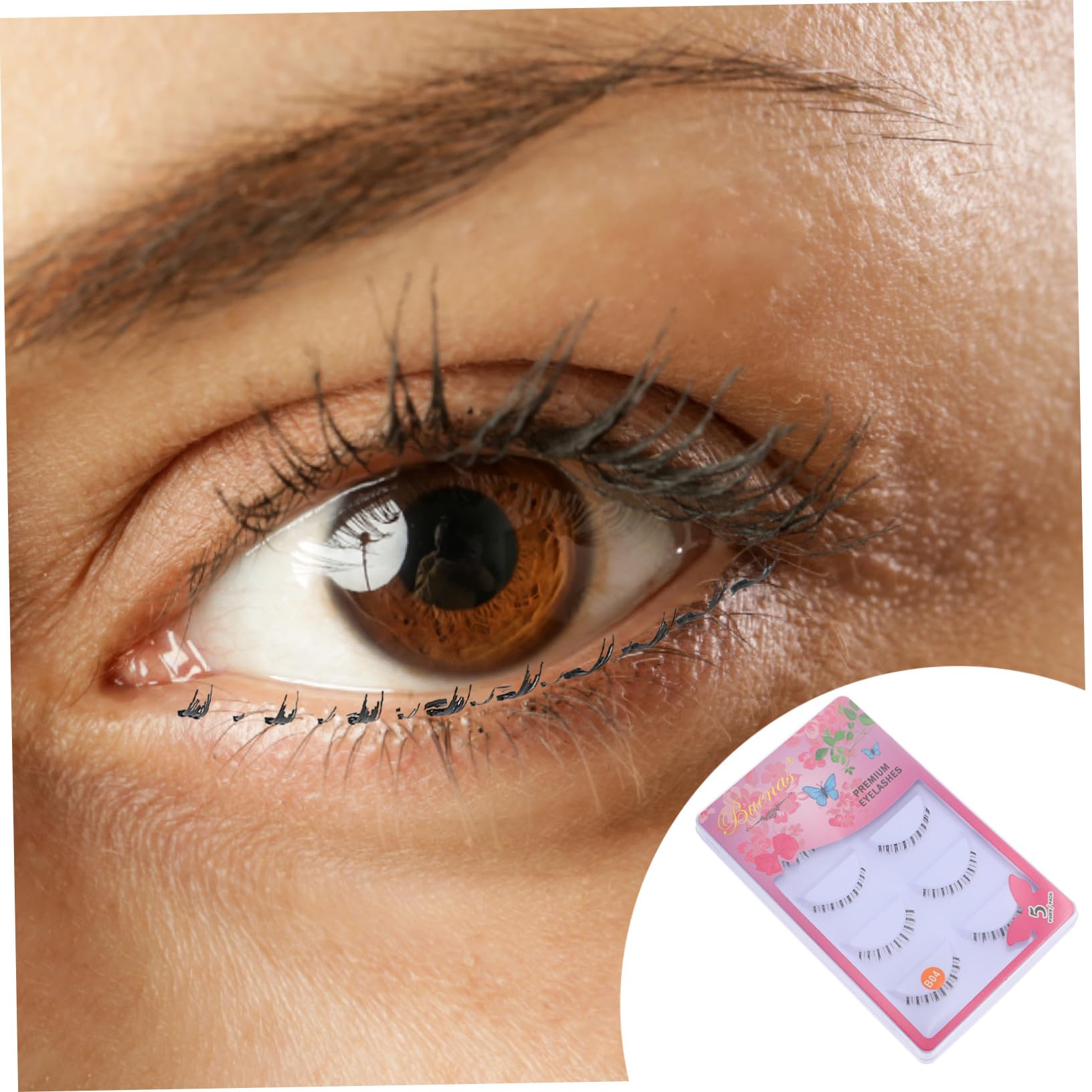MAGICLULU 50 Paia Ciglia Inferiori Ciglia Finte ia Naturali ia Finte Inferiori ia i Striscia ia i Striscia Fibra Stelo Trasparente
