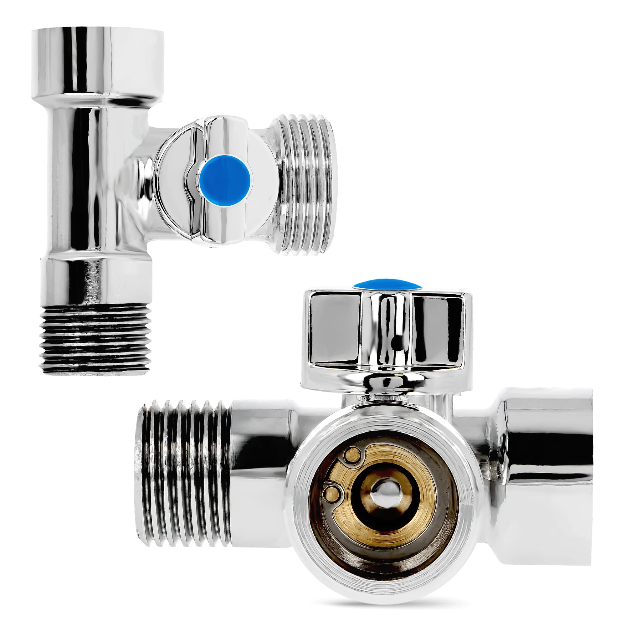 Valvola Deviatrice Acqua 1 Ingresso 3 Uscite - In Ottone Per Lavatrice, Lavastoviglie, Doccia - Foto 3